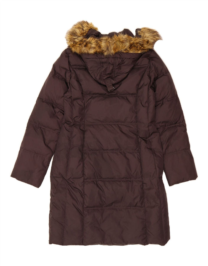 MICHAEL KORS Womens Hooded Padded Coat UK 10 Small Brown Nylon Vintage Michael Kors and Second-Hand Michael Kors from Messina Hembry 