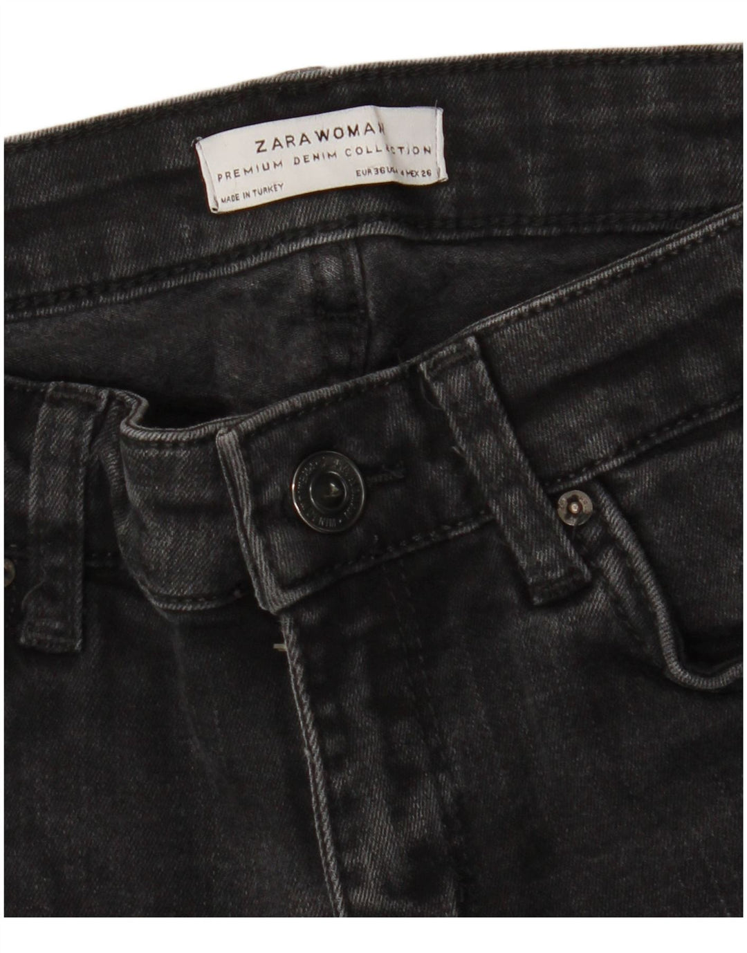 Zara Womens Bootcut Jeans EU 36 XS W26 L26 Black