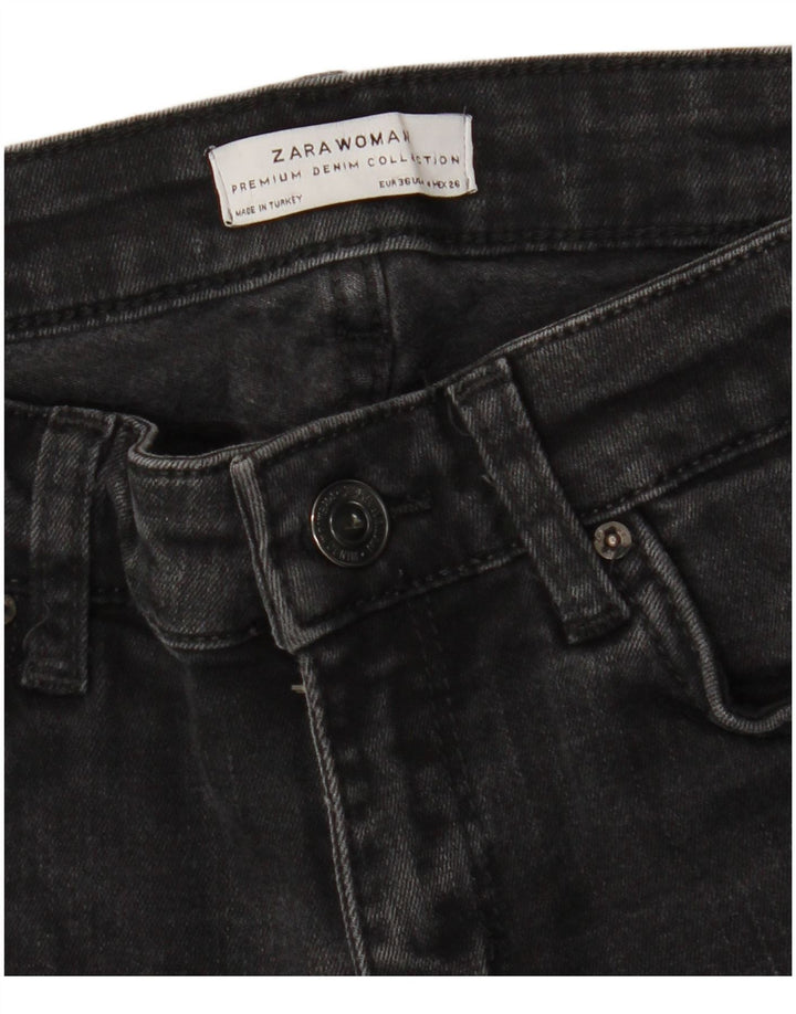 Zara Womens Bootcut Jeans EU 36 XS W26 L26 Black