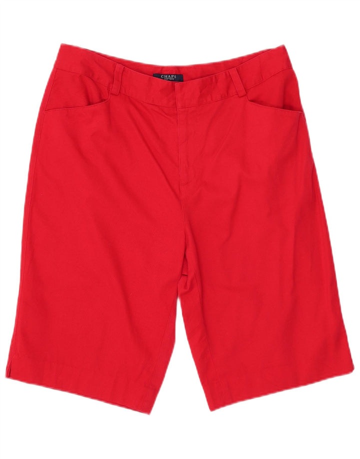 Chaps Womens Casual Shorts US 10 Large W32  Red Cotton