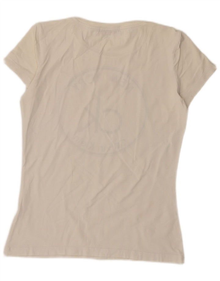 CALVIN KLEIN JEANS Womens Graphic T-Shirt Top UK 14 Large White