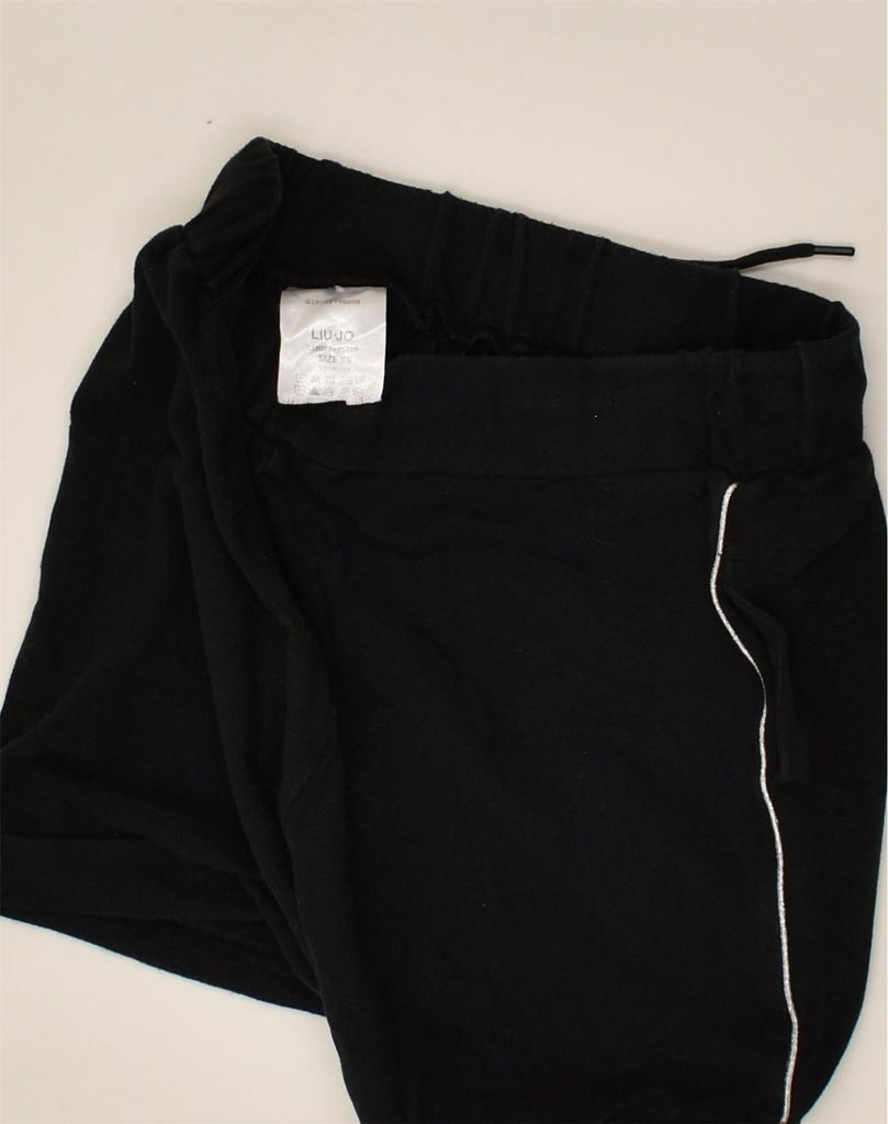 LIU JO Womens Sport Shorts UK 6 XS Black Cotton | Vintage Liu Jo | Thrift | Second-Hand Liu Jo | Used Clothing | Messina Hembry 