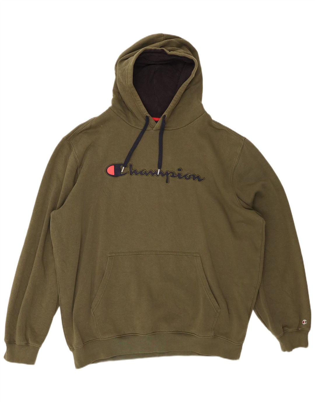 CHAMPION Mens Graphic Hoodie Jumper 3XL Khaki Cotton