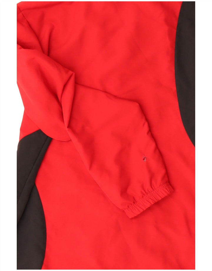 ADIDAS Mens Tracksuit Top Jacket UK 36/38 Small Red Colourblock Polyester