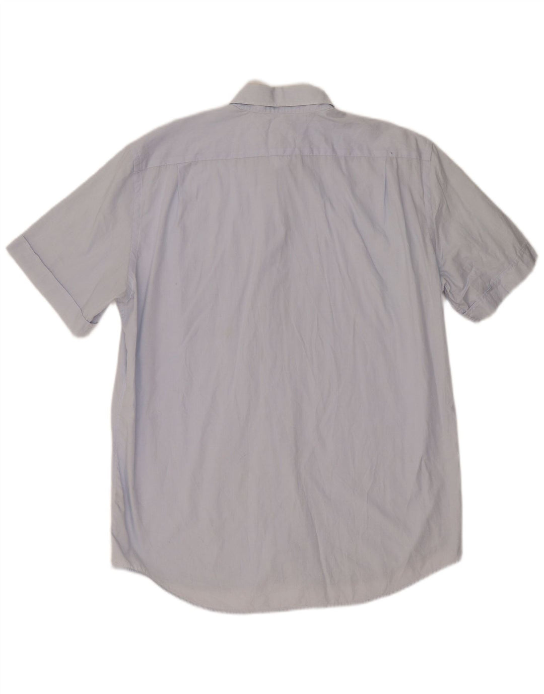 Lacoste Mens Short Sleeve Shirt Size 43 Large Blue Cotton