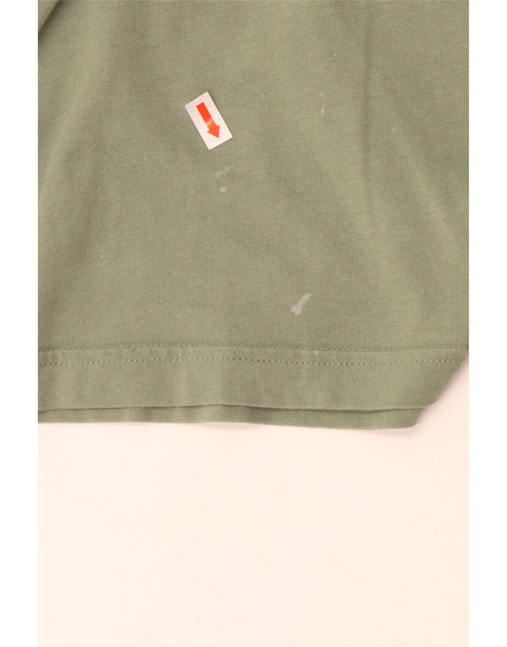 Reebok Mens Graphic T-Shirt Top Large Green Cotton