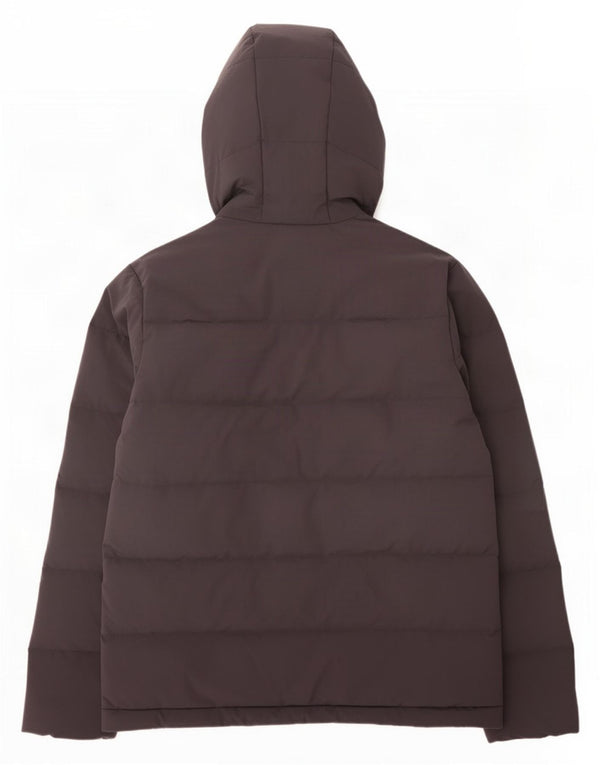 Adidas Womens Hooded Padded Jacket UK 4/6 XS Black Polyester