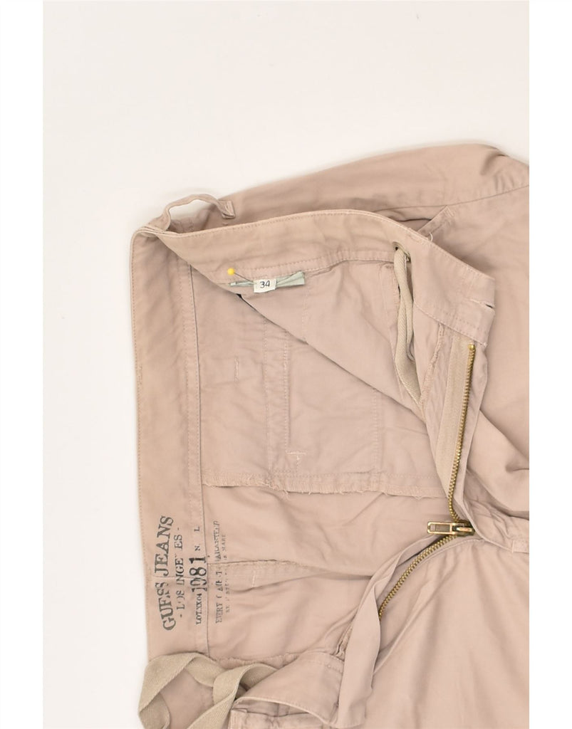 GUESS Mens Chino Shorts W34 Large Beige | Vintage Guess | Thrift | Second-Hand Guess | Used Clothing | Messina Hembry 