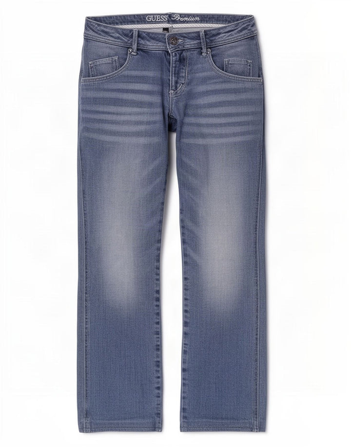 Guess Womens Straight Jeans W29 L27 Blue Cotton
