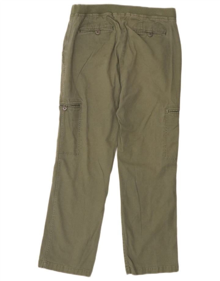 L.L.BEAN Womens Classic Fit Cargo Trousers US 8 Medium W30 L28 Green