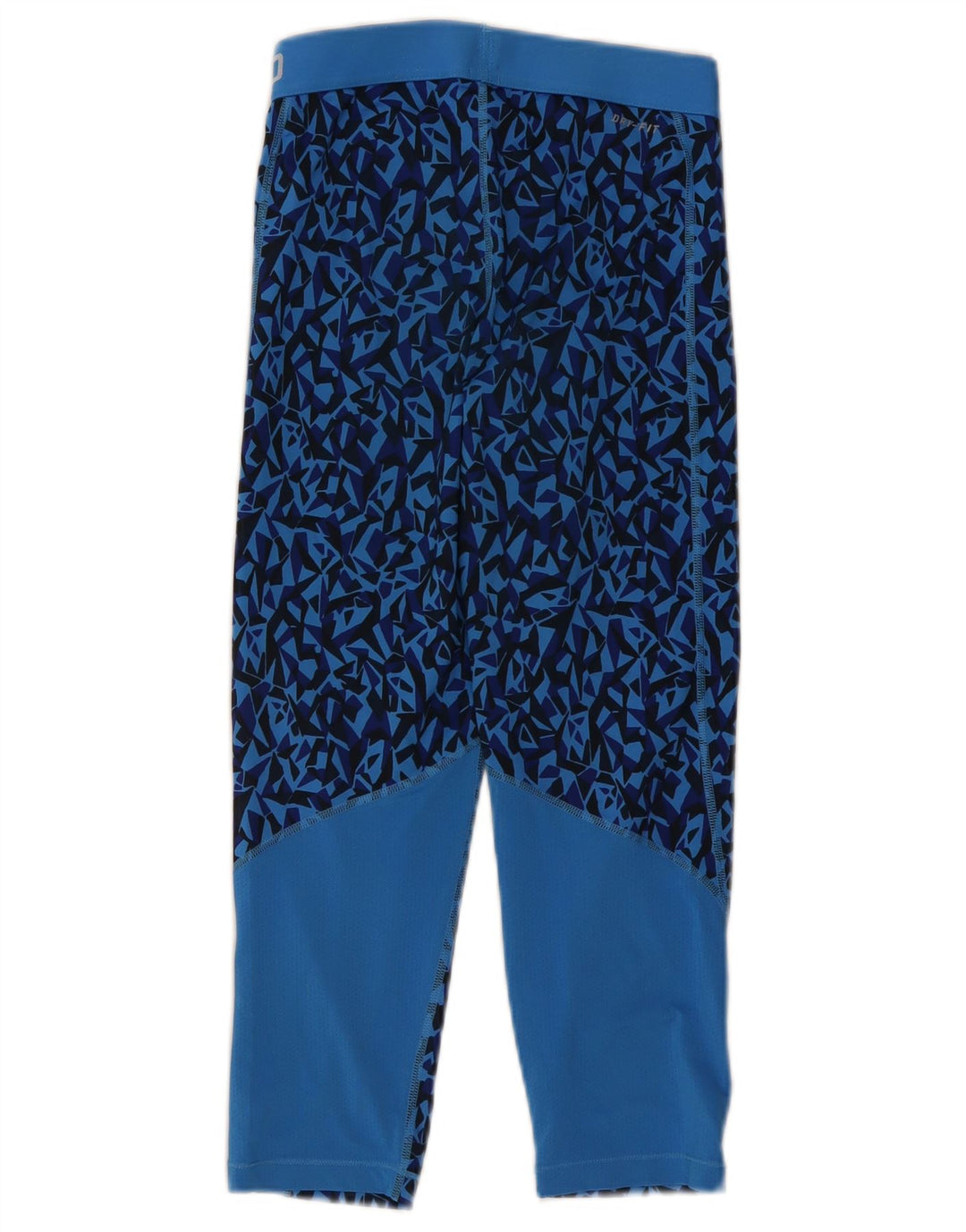 Nike Womens Capri Leggings UK 8 Small  Blue Geometric Polyester