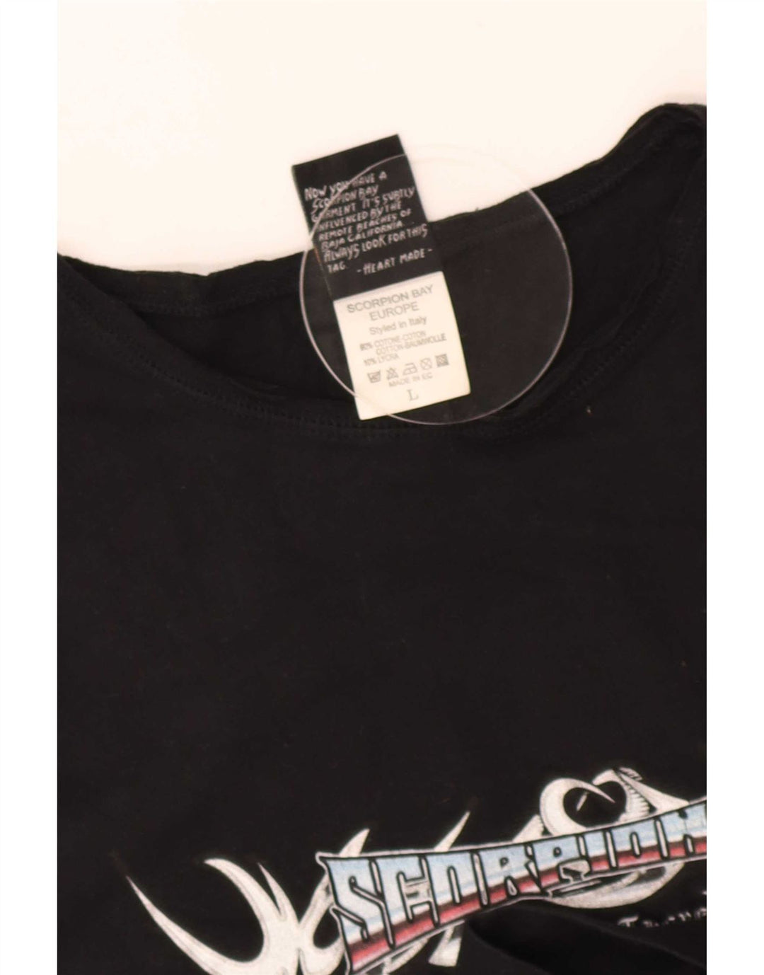 Scorpion Bay Mens Graphic Vest Top Large Black Cotton