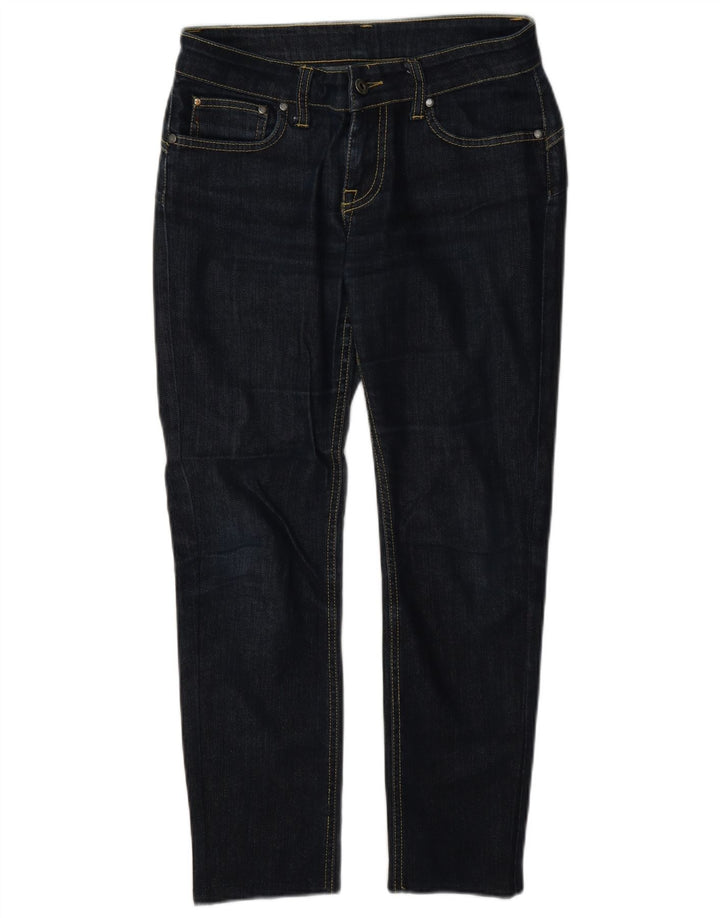 Upstar Womens Cropped Jeans W28 L25 Navy Blue Cotton
