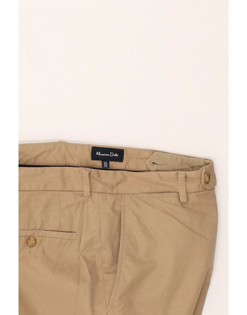 MASSIMO DUTTI Mens Straight Chino Trousers W30 L33 Brown Cotton Vintage Massimo Dutti and Second-Hand Massimo Dutti from Messina Hembry 