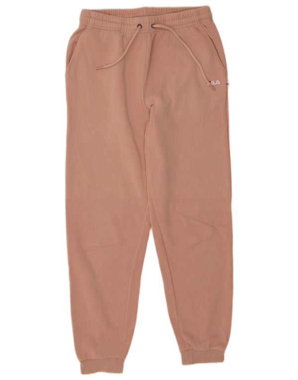 Fila Womens Tracksuit Trousers Joggers UK 12 Medium Pink Cotton