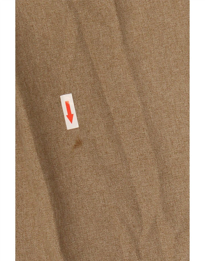 Marks & Spencer Mens Straight Chino Trousers W32 L31 Beige Polyester