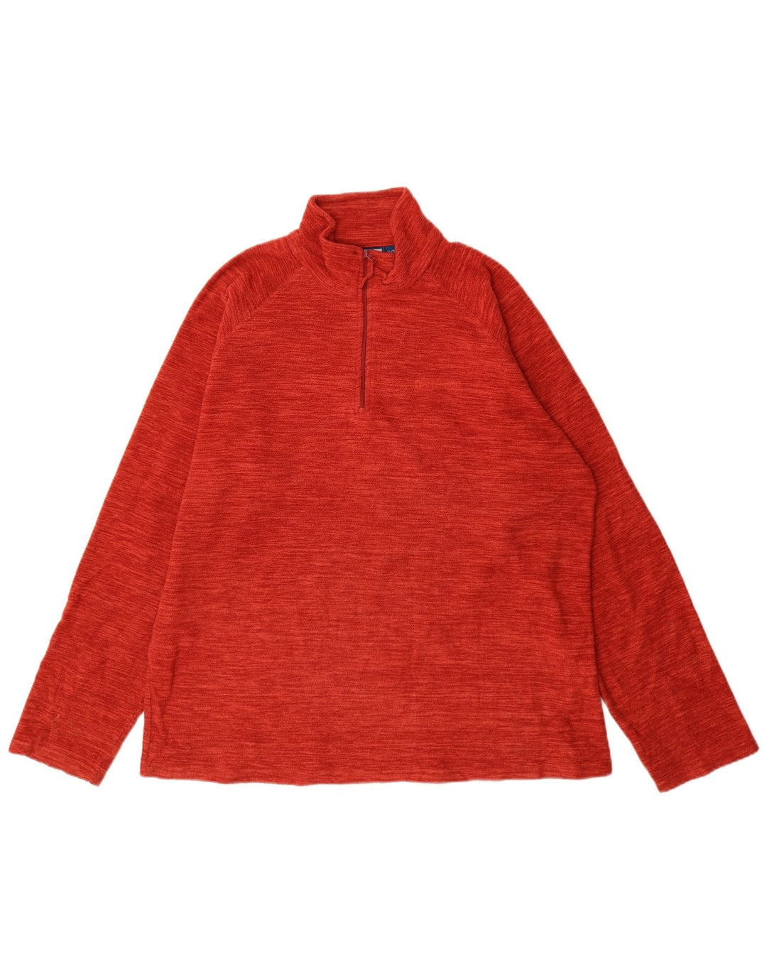 Mountain Warehouse Mens Zip Neck Fleece Jumper XL Orange Polyester