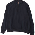 Marks & Spencer Mens 1/4 Zip Regular Fit Sweatshirt Jumper Medium Navy Blue