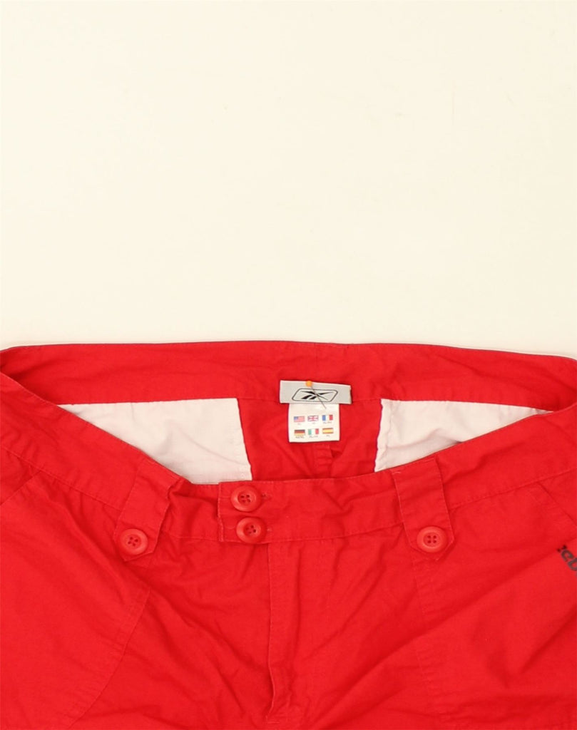 REEBOK Womens Chino Shorts UK 16 Large W33 Red Cotton | Vintage Reebok | Thrift | Second-Hand Reebok | Used Clothing | Messina Hembry 