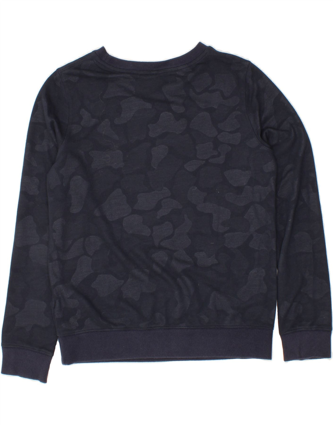 ADIDAS Womens Graphic Oversized Sweatshirt Jumper UK 8 Small Navy Blue Vintage Adidas and Second-Hand Adidas from Messina Hembry 
