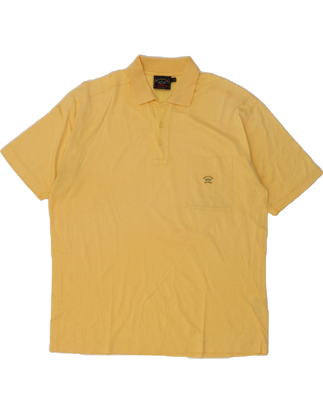 PAUL & SHARK Mens Polo Shirt XL Yellow Cotton Vintage Paul & Shark and Second-Hand Paul & Shark from Messina Hembry 
