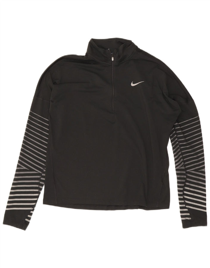 Nike Womens Dri Fit Oversized Pullover Tracksuit Top UK 14 Medium Black