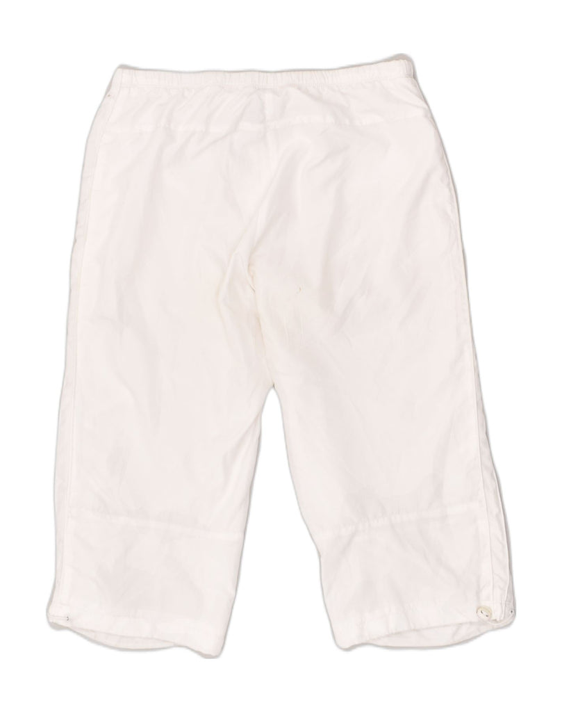 NIKE Womens Capri Tracksuit Trousers UK 14/16 Large White Polyester | Vintage Nike | Thrift | Second-Hand Nike | Used Clothing | Messina Hembry 