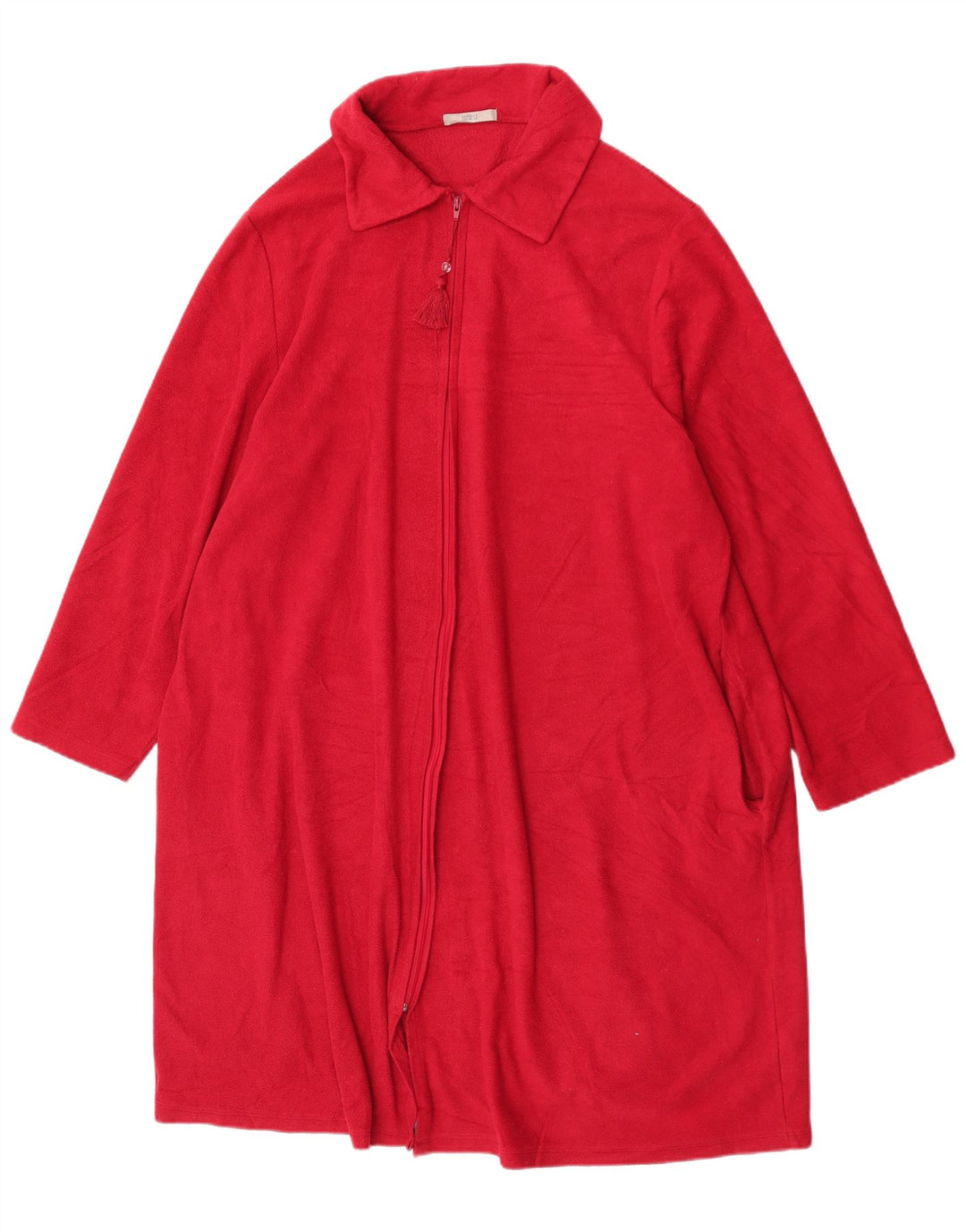 Marks & Spencer Womens Fleece Robe Dress UK 20/22 2XL Red Polyester