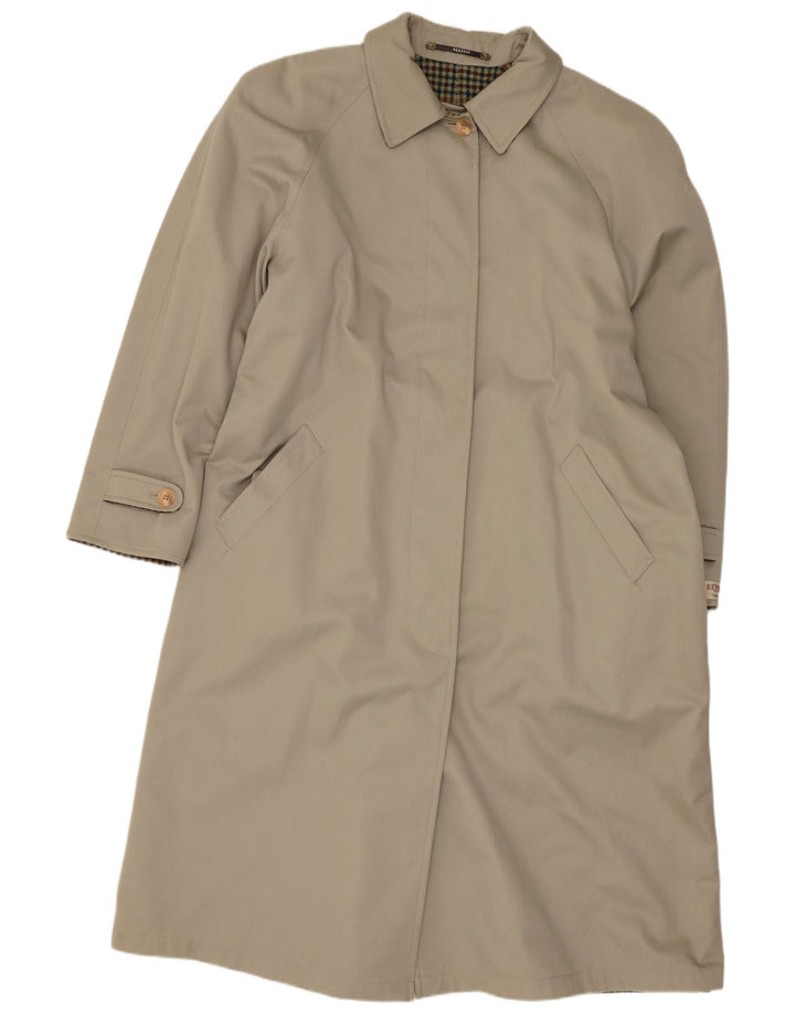 Vintage Womens Reversible Overcoat EU 46 XL Beige Wool