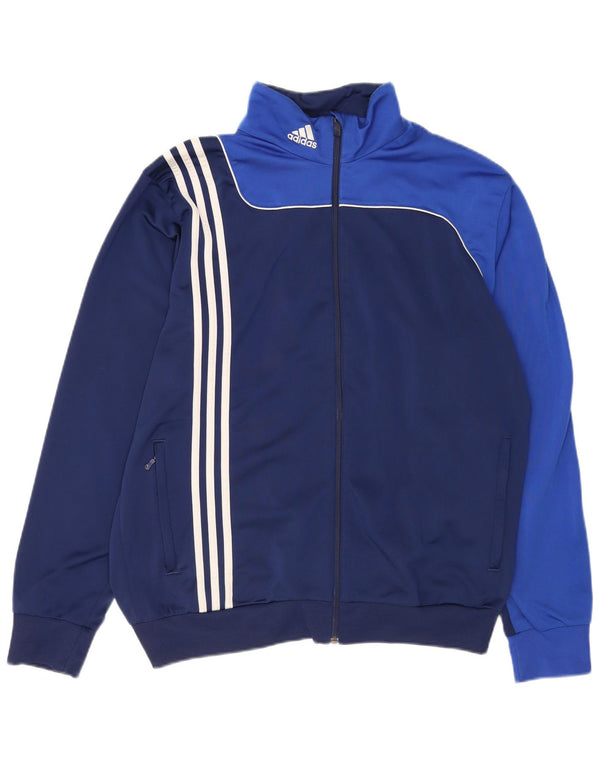 Adidas Mens Tracksuit Top Jacket UK 46/48 XL Navy Blue Colourblock