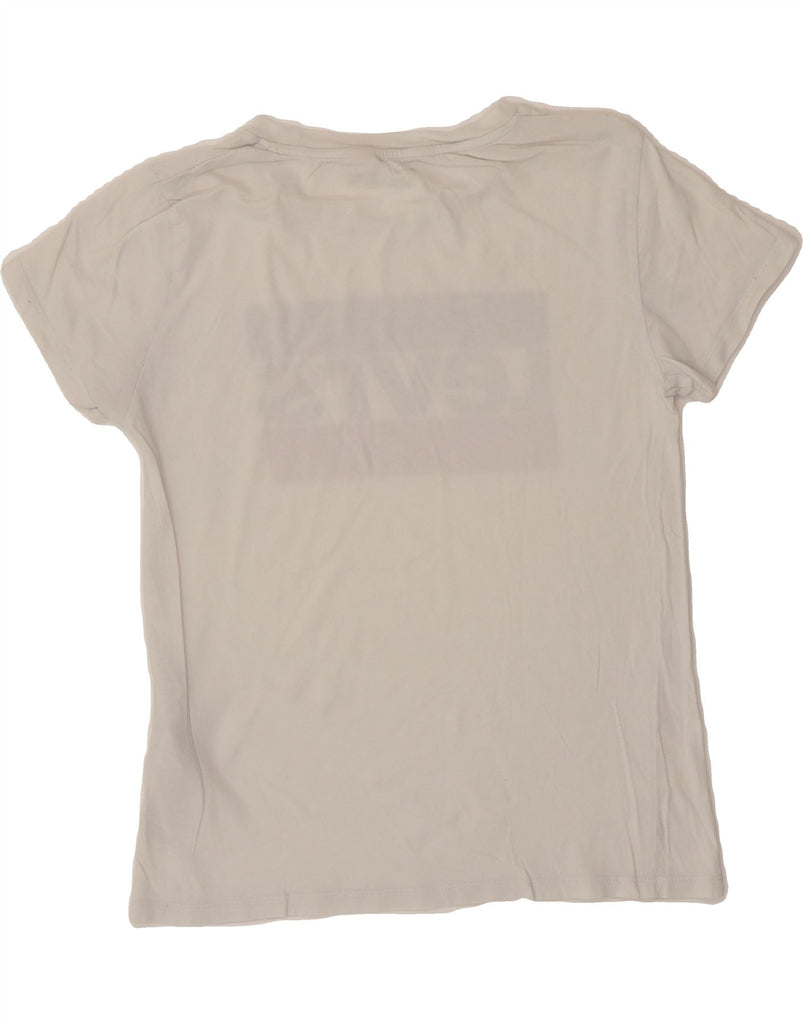 LEVI'S Womens Graphic T-Shirt Top UK 10 Small White Cotton Vintage Levi's and Second-Hand Levi's from Messina Hembry 