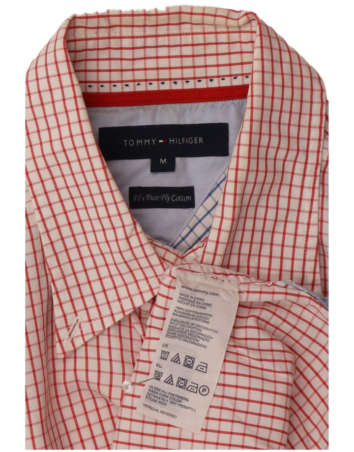 Tommy Hilfiger Mens Shirt Medium Red Check Cotton