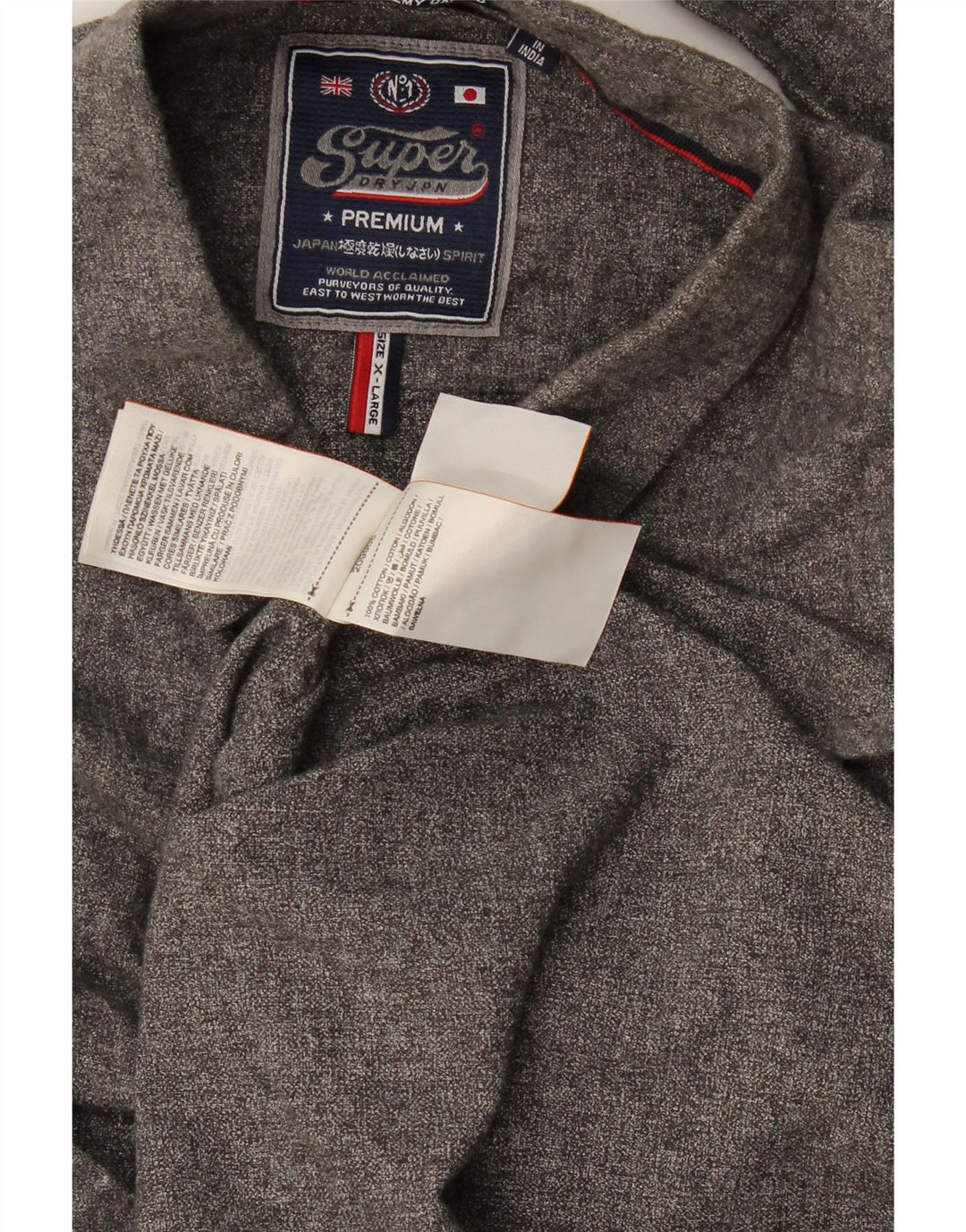 Superdry Mens Shirt XL Grey Cotton