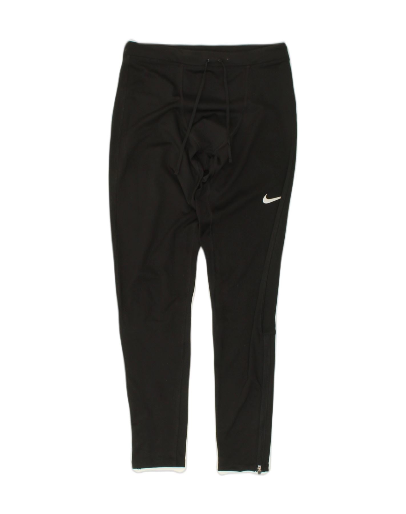 NIKE Womens Dri Fit Tracksuit Trousers UK 8 Small Black Polyester, Vintage  & Second-Hand Clothing Online