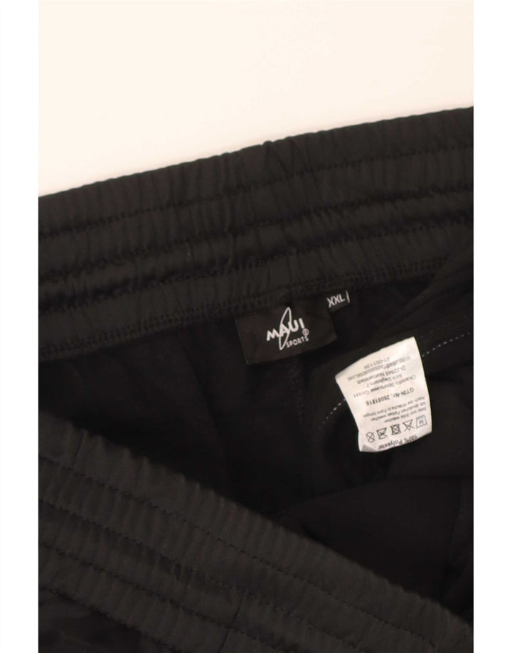 Maui and Sons Mens Tracksuit Trousers Joggers 2XL Black Polyester