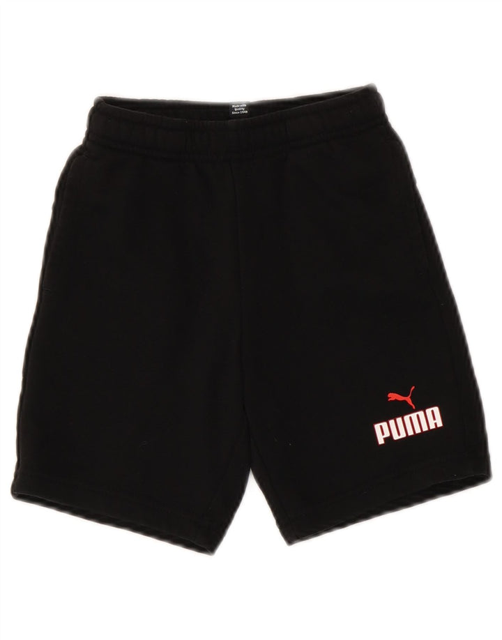PUMA Boys Graphic Sport Shorts 5-6 Years Black Cotton