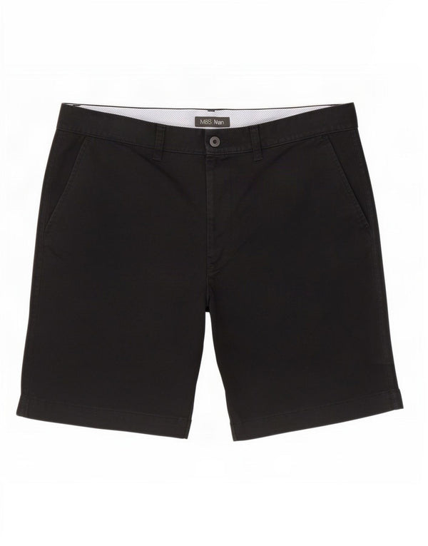 Marks & Spencer Mens Chino Shorts Large W34 Navy Blue Cotton