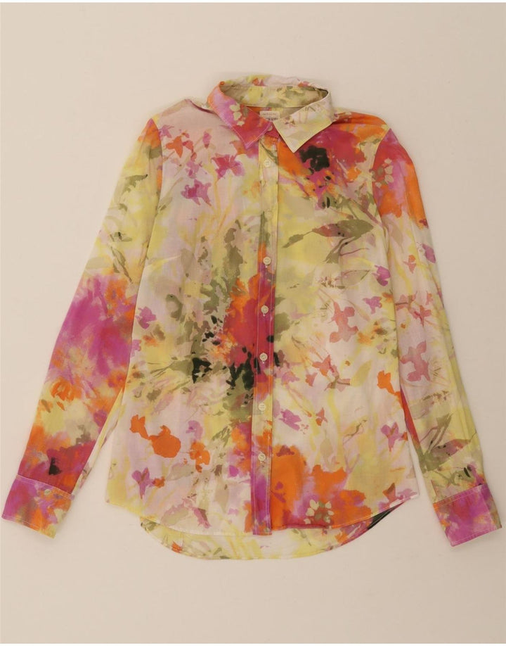 J. CREW Womens Loose Fit Abstract Pattern Shirt UK 6 XS Multicoloured Vintage J. Crew and Second-Hand J. Crew from Messina Hembry 