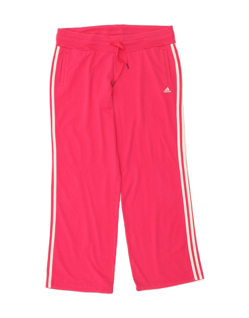 ADIDAS Womens Climalite Tracksuit Trousers UK 16/18 Large Pink Cotton | Vintage Adidas | Thrift | Second-Hand Adidas | Used Clothing | Messina Hembry 