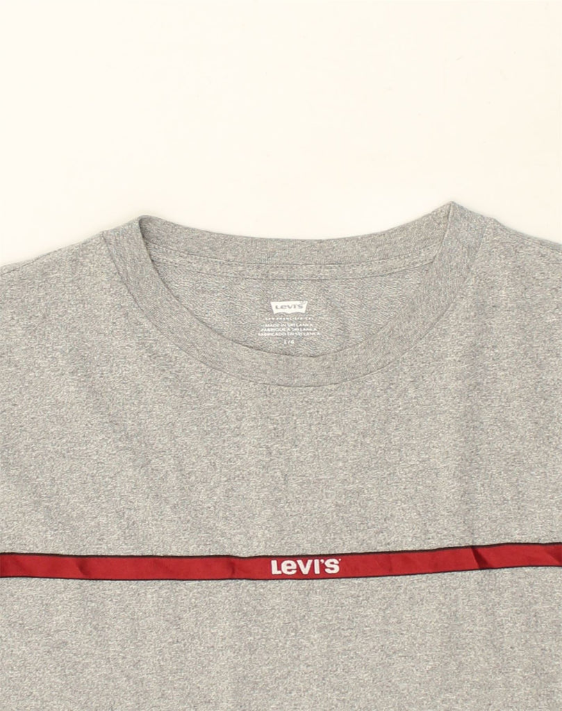 LEVI'S Womens T-Shirt Top UK 16 Large Grey Cotton | Vintage Levi's | Thrift | Second-Hand Levi's | Used Clothing | Messina Hembry 