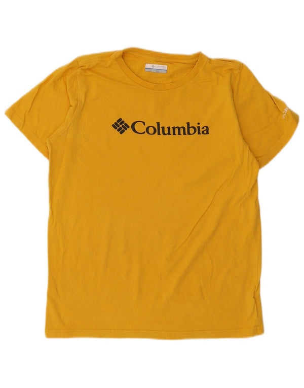 Columbia Boys Graphic T-Shirt Top 15-16 Years XL Yellow Cotton