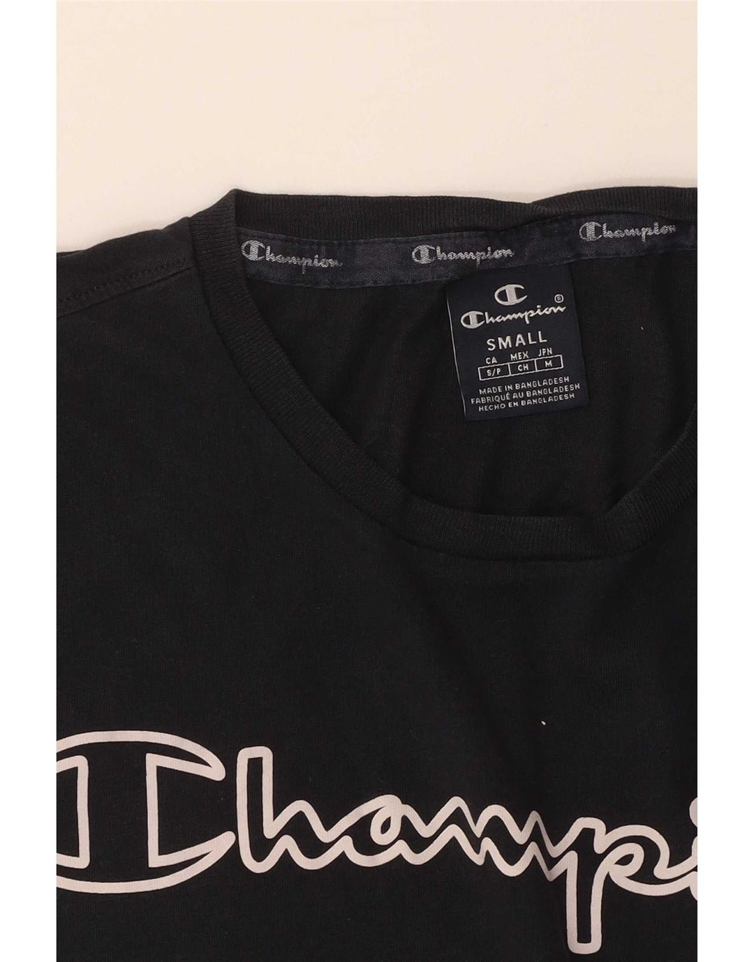 Champion Mens Graphic T-Shirt Top Small Navy Blue