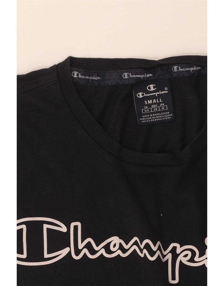 Champion Mens Graphic T-Shirt Top Small Navy Blue