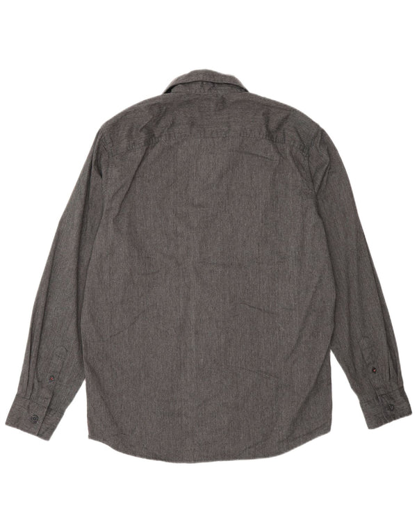 Wrangler Mens Shirt Medium Grey Cotton