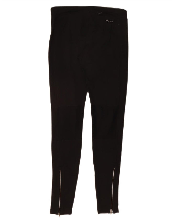 Nike Womens Dri Fit Leggings UK 10 Small  Black Polyester