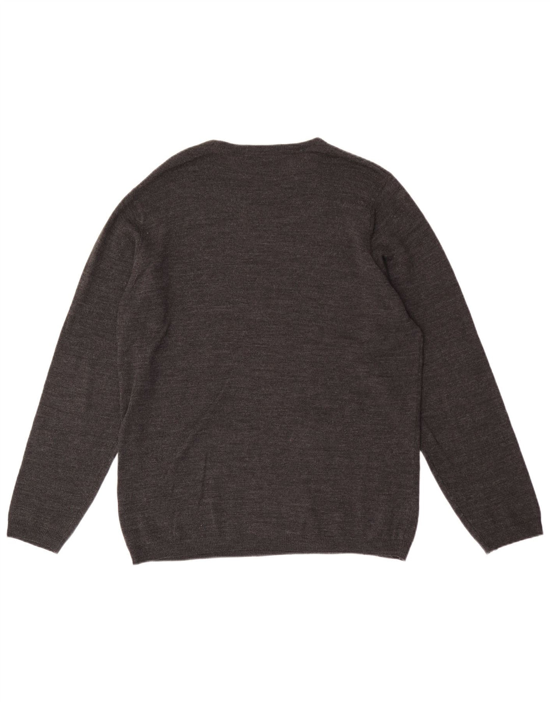Marks & Spencer Mens Crew Neck Jumper Sweater Medium Grey Acrylic