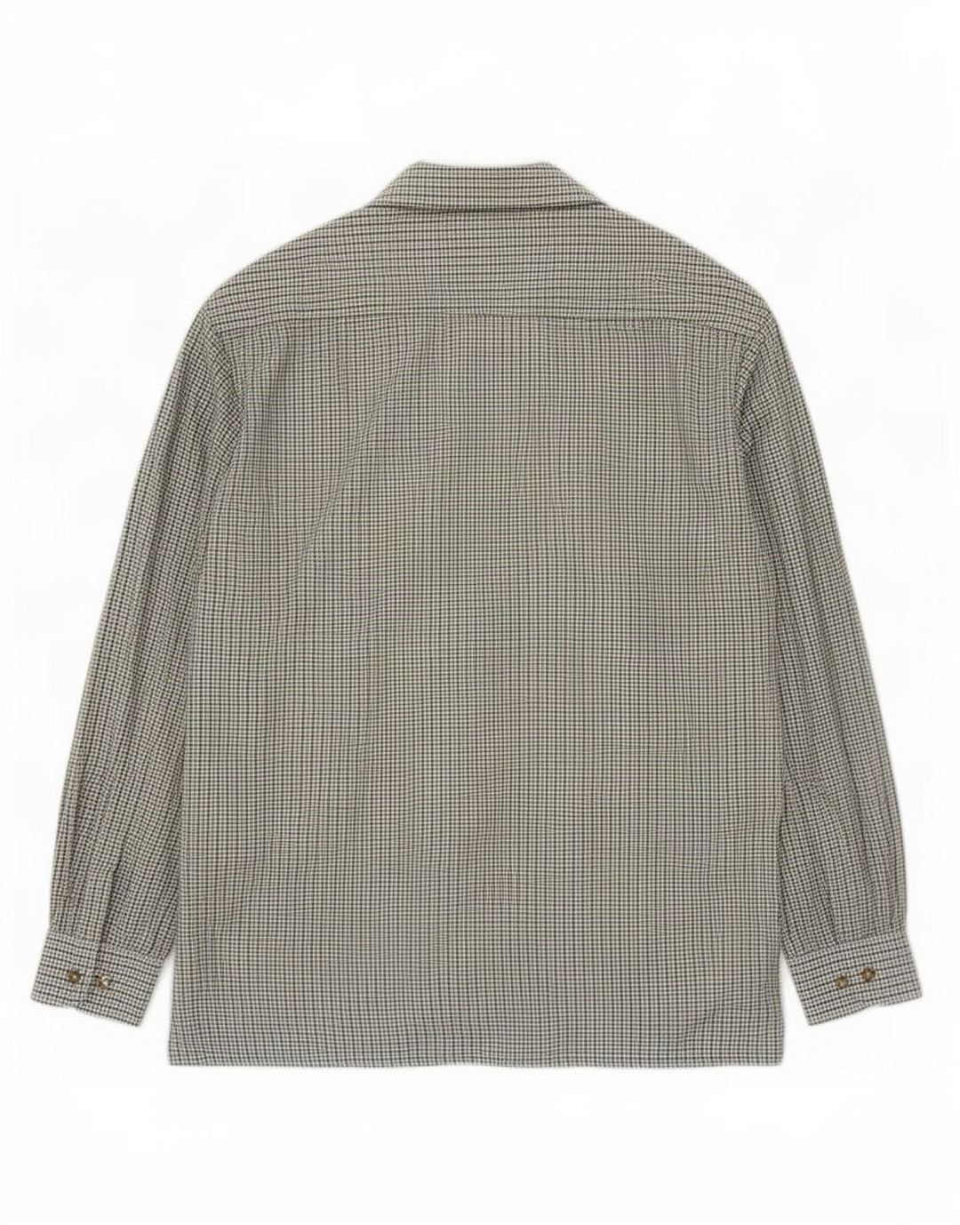 Dickies Mens Shirt Medium Green Houndstooth Polyester