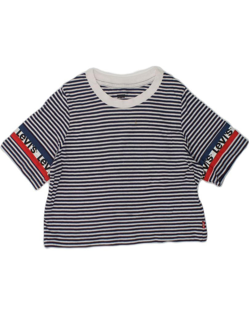 LEVI'S Girls T-Shirt Top 6-7 Years Navy Blue Striped Cotton | Vintage Levi's | Thrift | Second-Hand Levi's | Used Clothing | Messina Hembry 