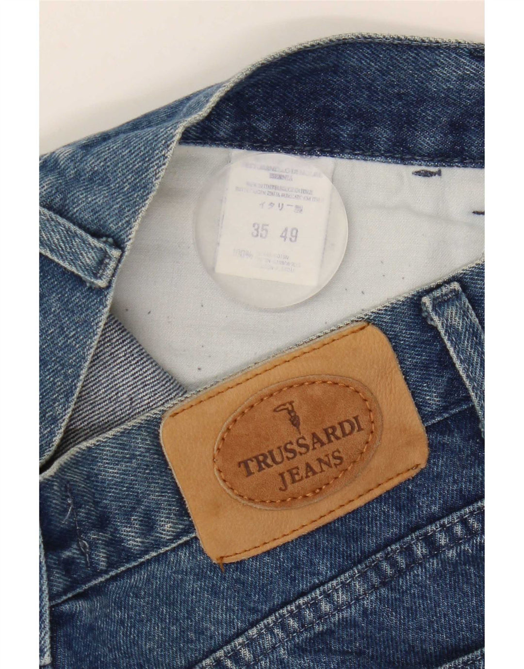 Trussardi Mens Tapered Jeans W32 L30 Blue Cotton