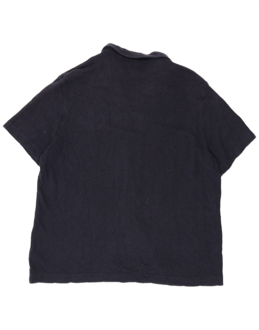 Marks & Spencer Mens Short Sleeve Shirt 2XL Navy Blue Cotton